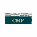 CMP Teal Award Ribbon w/ Gold Foil Imprint (4"x1 5/8")